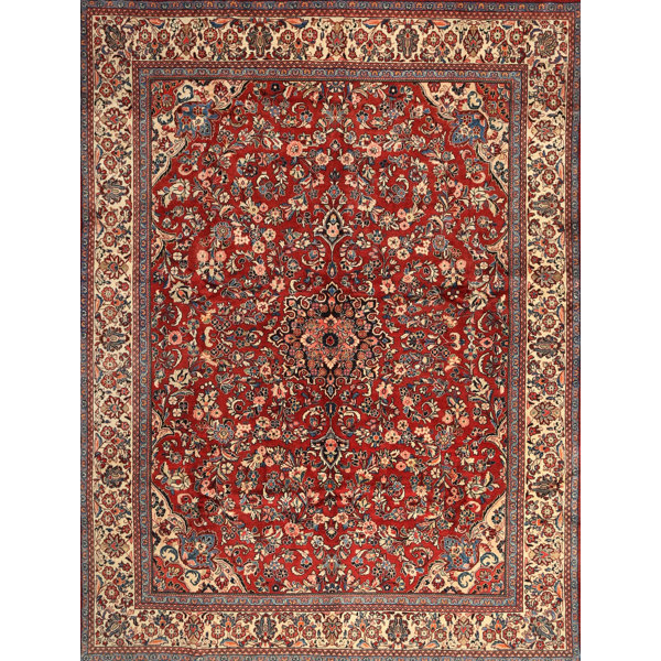 Latitude Run® Haslemere Handmade Wool Red Rug Wayfair